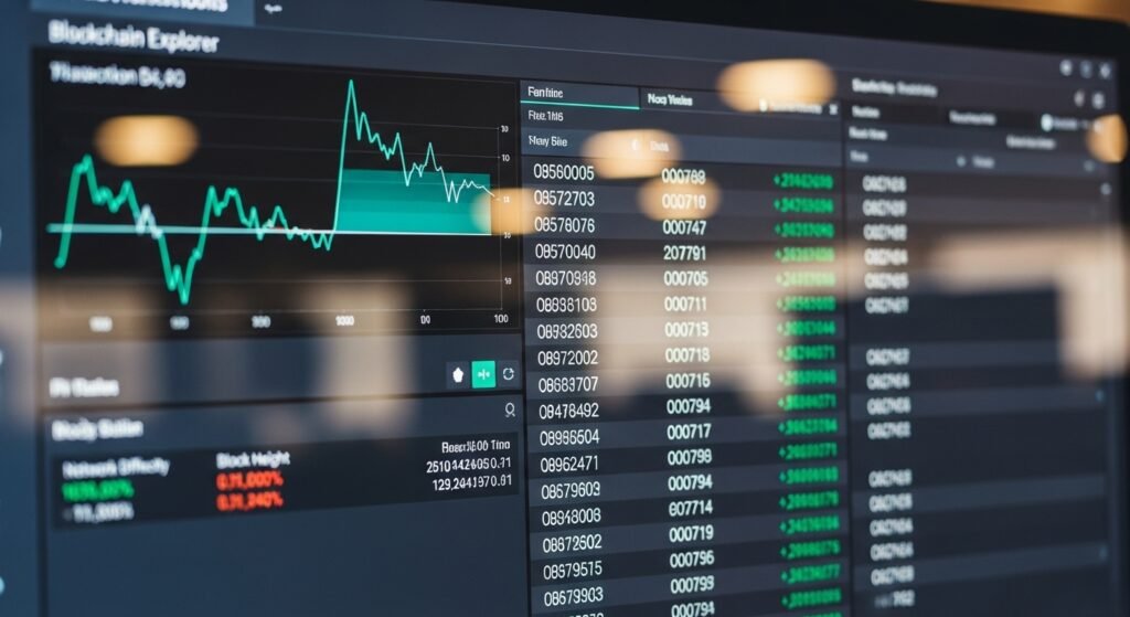 테더 블록체인 네트워크 상의 트랜잭션 로그 화면